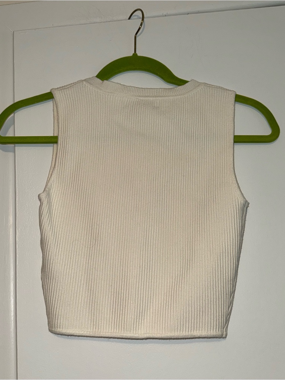 House of Harlow 1960 Cream Ribbed Knit Crop Tank - Picture 5 of 5